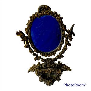 Vintage Cast Iron Vanity Mirror